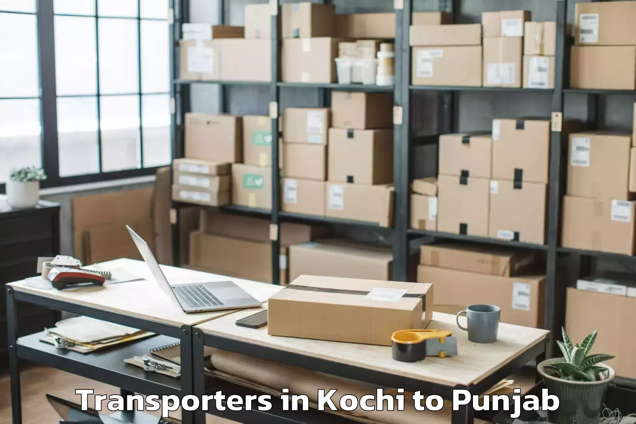 Book Kochi to Begowal Transporters Online